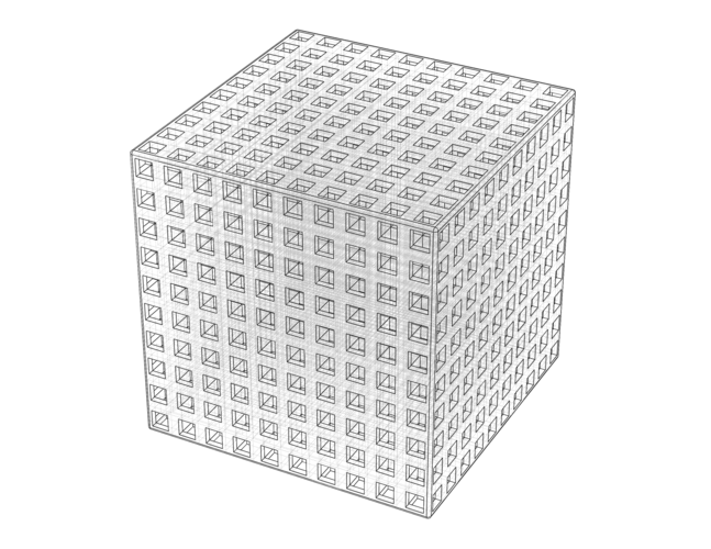 Simple Cubic Lattice Structure 3D Print 546539