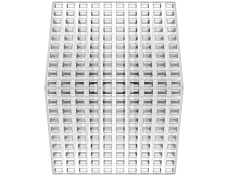 Simple Cubic Lattice Structure - Pinshape