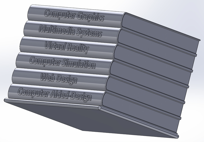 Pencil case in the shape of 6 books 3D Print 546594