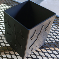 Square pencil case with silhouettes of American fighter planes - Thumbnail 2