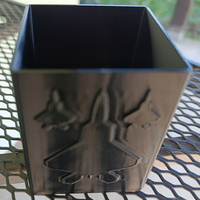 Square pencil case with silhouettes of American fighter planes - Thumbnail 4