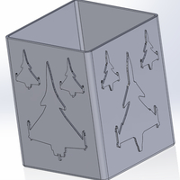 Square pencil case with silhouettes of European fighter planes - Thumbnail 5