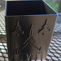 Square pencil case with silhouettes of European fighter planes - Thumbnail 9