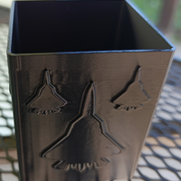 Square pencil case with silhouettes of Russian fighter planes - Thumbnail 4