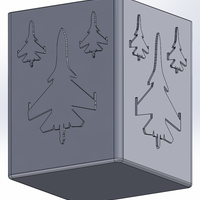 Square pencil case with silhouettes of Russian fighter planes - Thumbnail 5