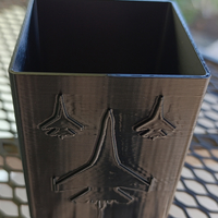 Square pencil case with silhouettes of Russian fighter planes - Thumbnail 8