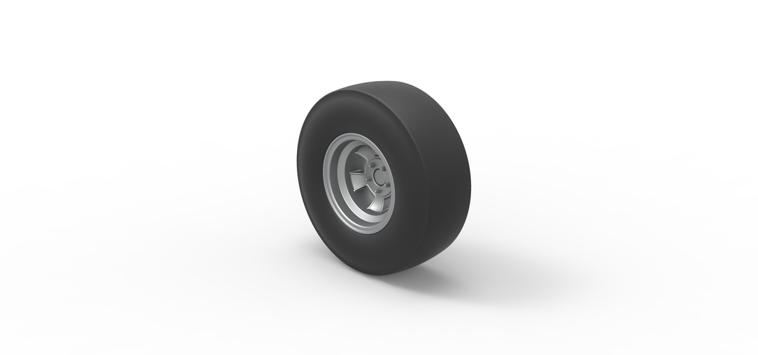 Rear wheel of vintage dragster Scale 1:25 3D Print 546633
