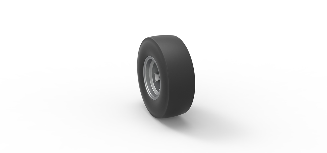 Rear wheel of vintage dragster Scale 1:25 3D Print 546634