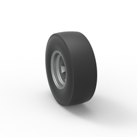 Rear wheel of vintage dragster Scale 1:25 - Thumbnail 8