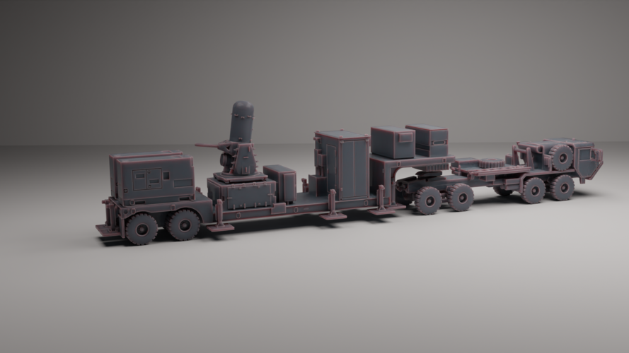 C-RAM CENTURION PHALANX ON SEMI-TRAILER 3D Print 546685