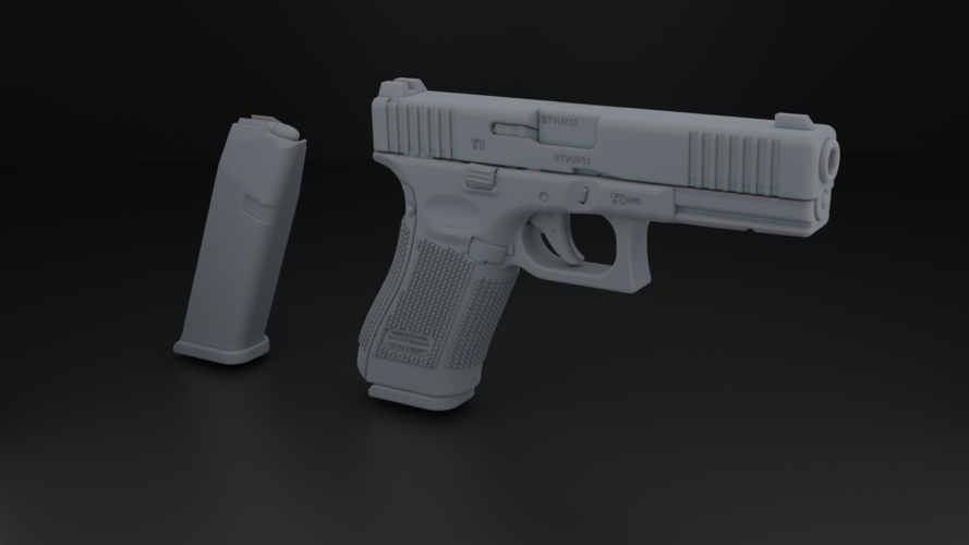 GLOCK 17 GEN 5 FS EASY TO PRINT FACSIMILE 3D Print 546714