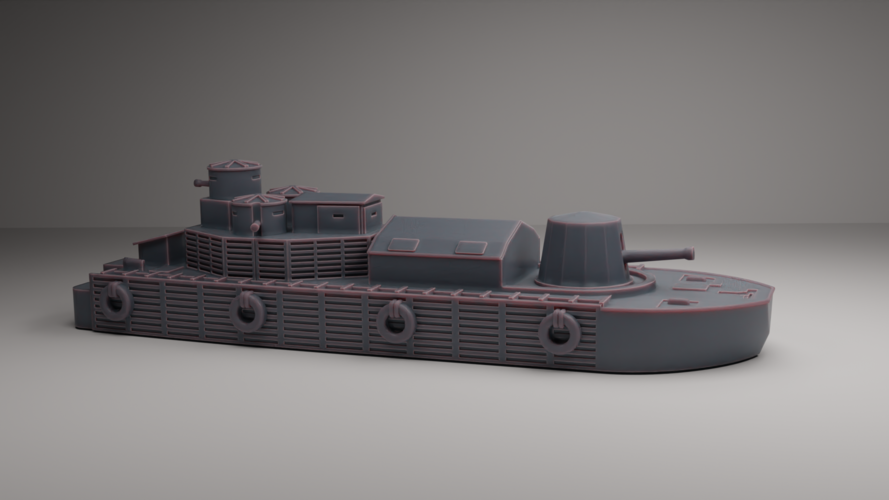 MONITOR BOAT (VIETNAM WAR) 3D Print 546817