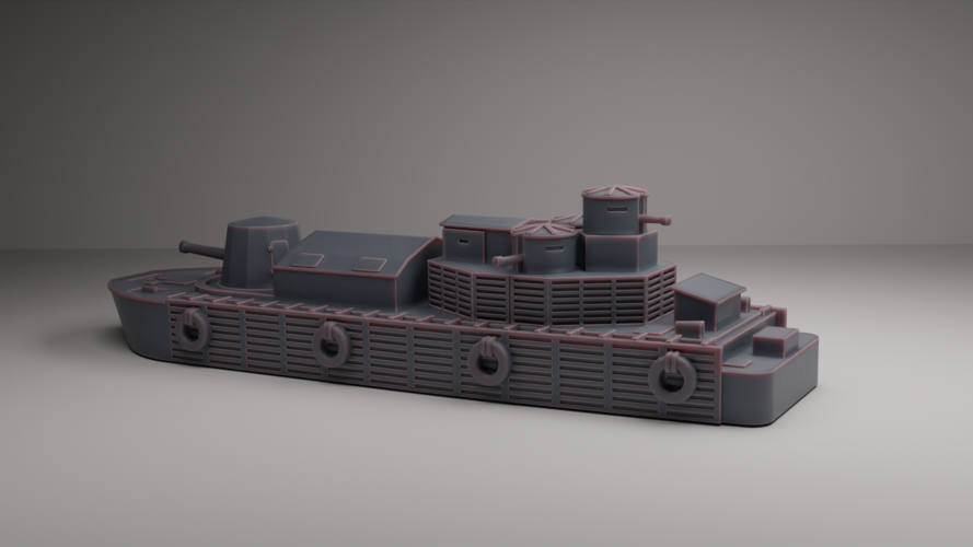 MONITOR BOAT (VIETNAM WAR) 3D Print 546818