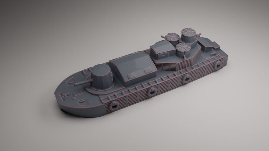 MONITOR BOAT (VIETNAM WAR) 3D Print 546819