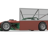 Asphalt Modified stock car with side wing 1:25 - Thumbnail 2