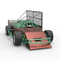 Asphalt Modified stock car with side wing 1:25 - Thumbnail 23