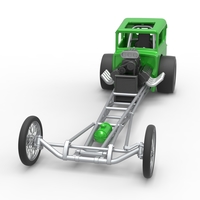 Front engine old school dragster with shell V7 Scale 1:25 - Thumbnail 5