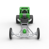 Front engine old school dragster with shell V7 Scale 1:25 - Thumbnail 8