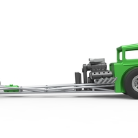 Front engine old school dragster with shell V7 Scale 1:25 - Thumbnail 9