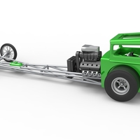 Front engine old school dragster with shell V7 Scale 1:25 - Thumbnail 12