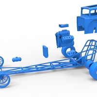 Front engine old school dragster with shell V7 Scale 1:25 - Thumbnail 18