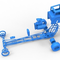 Front engine old school dragster with shell V7 Scale 1:25 - Thumbnail 19