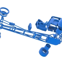 Front engine old school dragster with shell V7 Scale 1:25 - Thumbnail 20