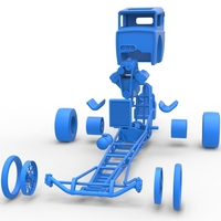 Front engine old school dragster with shell V7 Scale 1:25 - Thumbnail 21