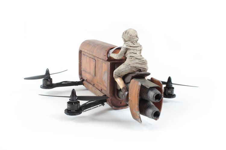 Star Wars Rey's Speeder Quadcopter 3D Print 54705
