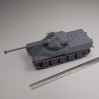 Small AMX-50 HEAVY TANK 3D Printing 547298