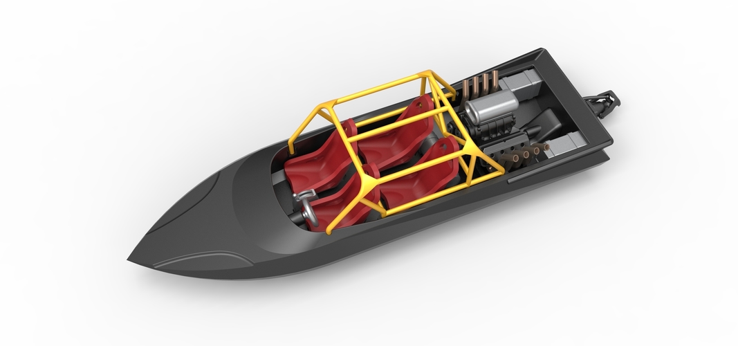 Quad Jet sprint boat Scale 1:25 3D Print 547675