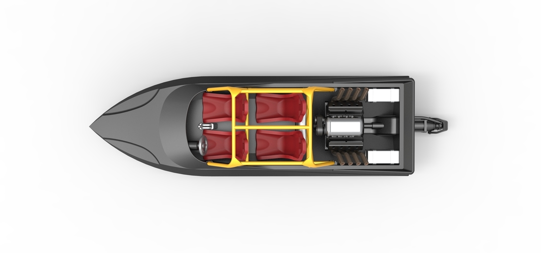 Quad Jet sprint boat Scale 1:25 3D Print 547682