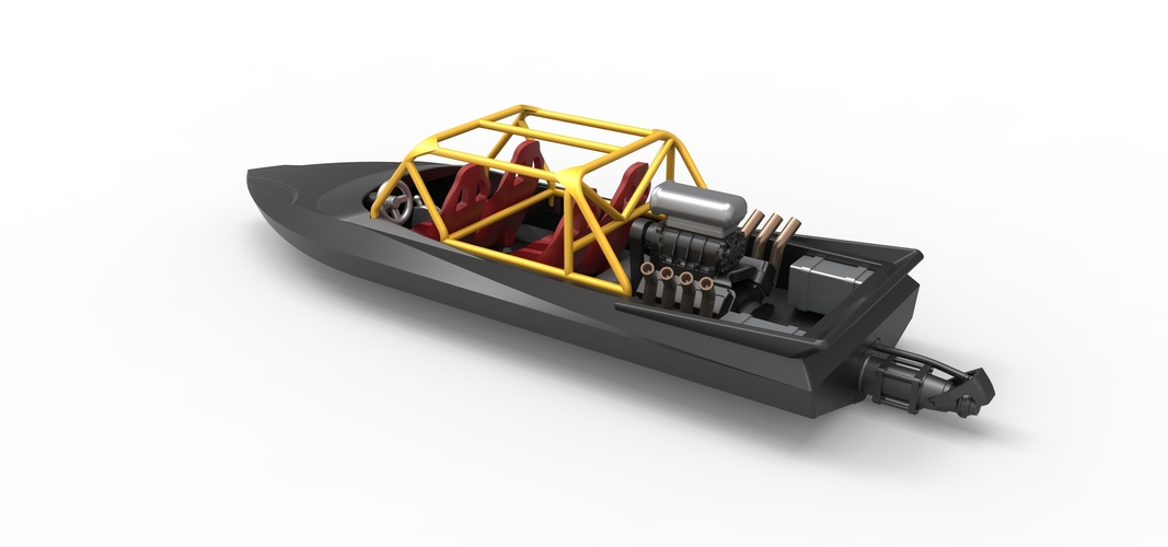 Quad Jet sprint boat Scale 1:25 3D Print 547683