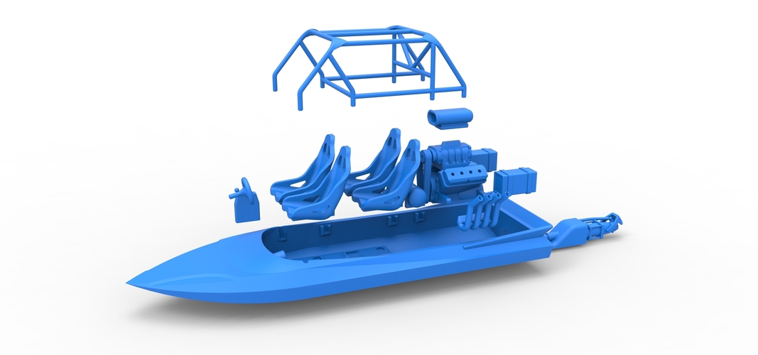 Quad Jet sprint boat Scale 1:25 3D Print 547689