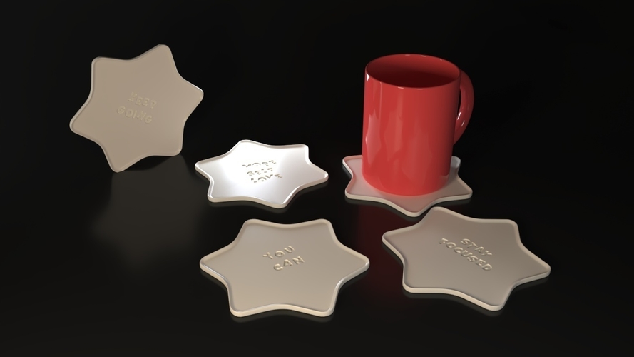 Stars Coasters 3D Print 547774