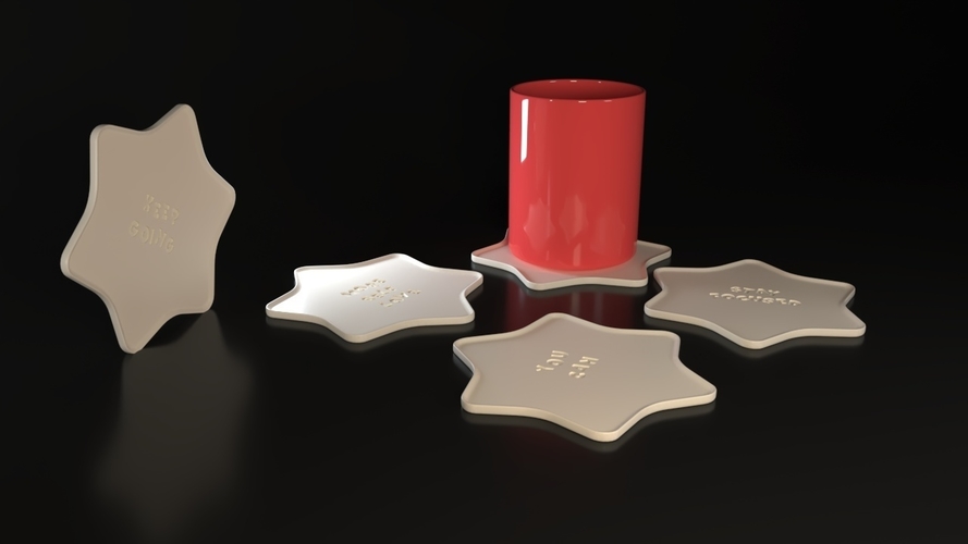 Stars Coasters 3D Print 547775