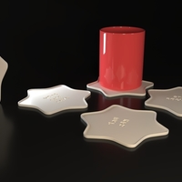 Small Stars Coasters 3D Printing 547775