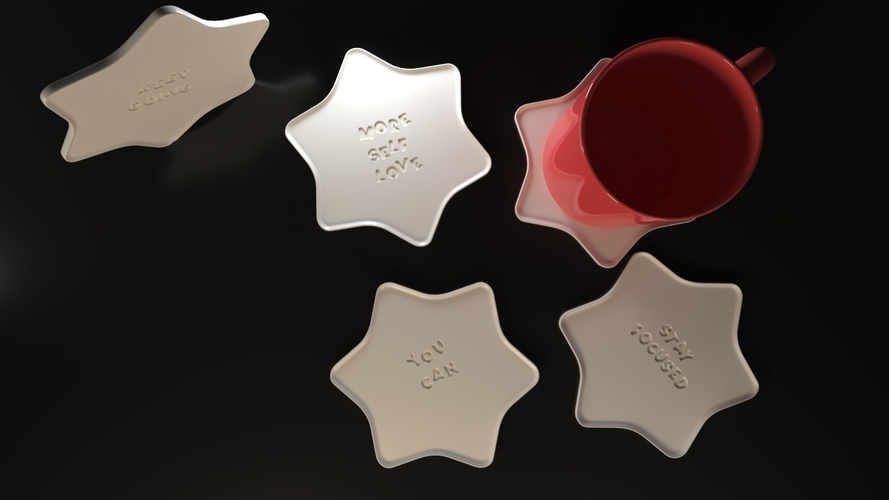 Stars Coasters 3D Print 547776