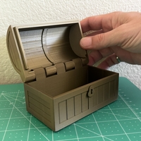 Small Treasure chest with hinged lid - print in place 3D Printing 547787