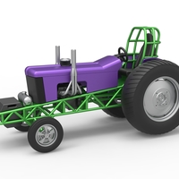 Small Small block Pulling tractor Scale 1:25 3D Printing 547933