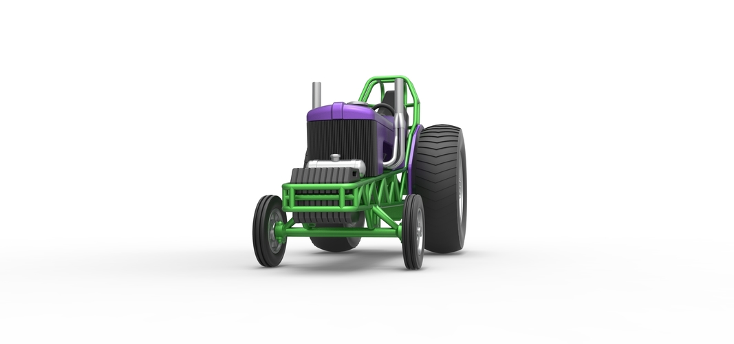 Small block Pulling tractor Scale 1:25 3D Print 547938