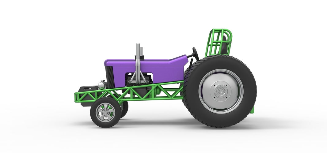 Small block Pulling tractor Scale 1:25 3D Print 547941