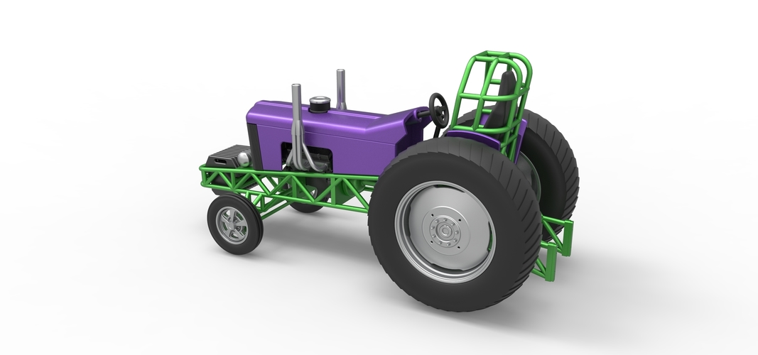 Small block Pulling tractor Scale 1:25 3D Print 547944