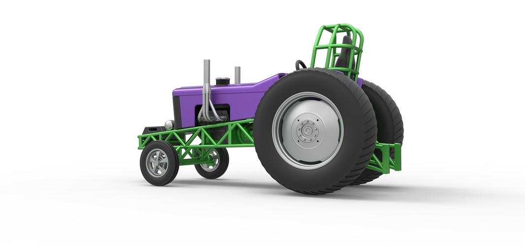 Small block Pulling tractor Scale 1:25 3D Print 547945