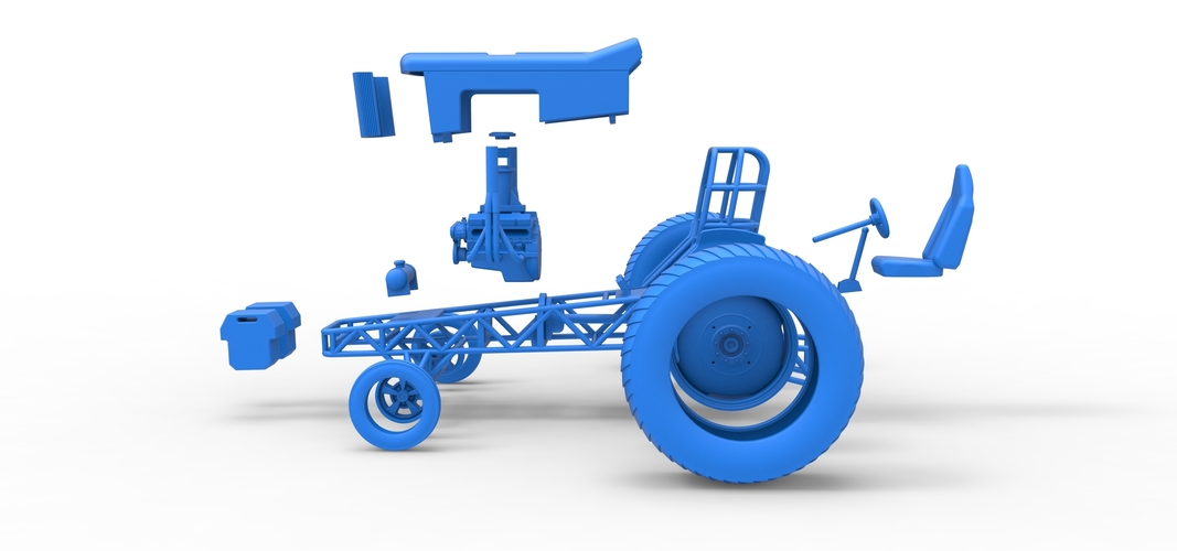 Small block Pulling tractor Scale 1:25 3D Print 547954