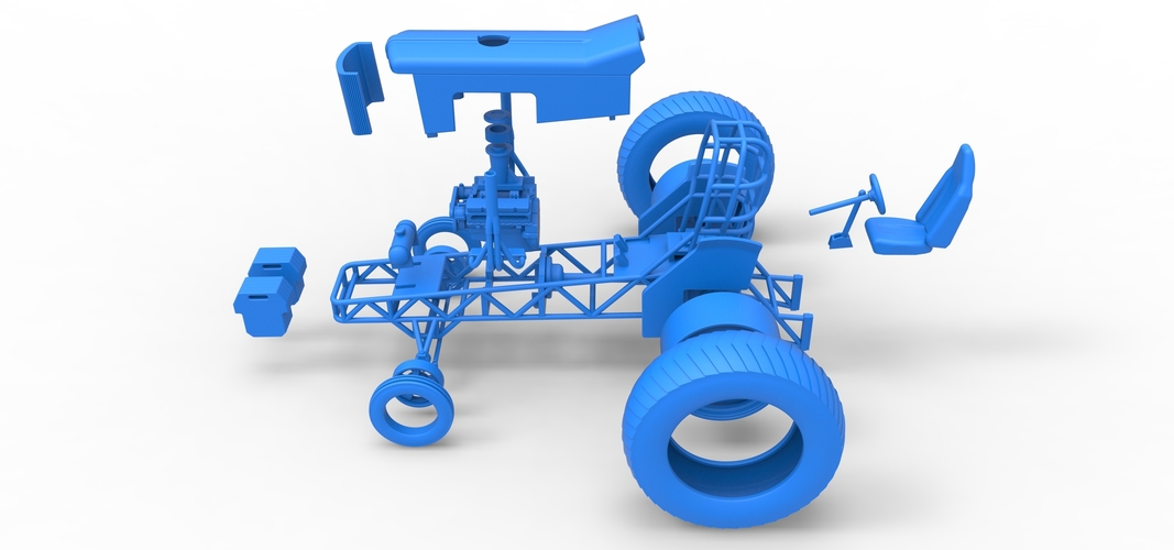 Small block Pulling tractor Scale 1:25 3D Print 547955