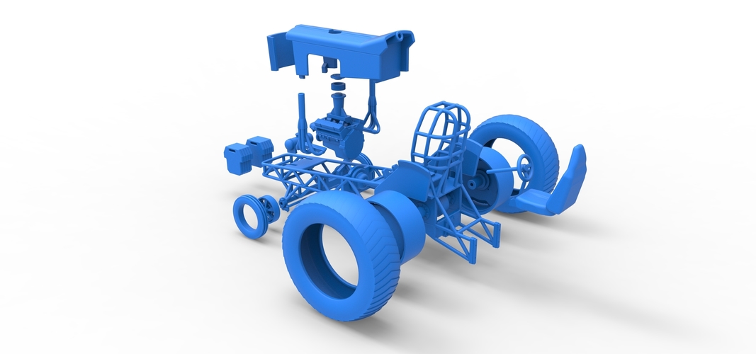 Small block Pulling tractor Scale 1:25 3D Print 547956