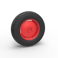 Rear wheel of Small block Pulling tractor 1:25 - Thumbnail 1