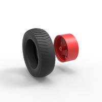 Rear wheel of Small block Pulling tractor 1:25 - Thumbnail 11