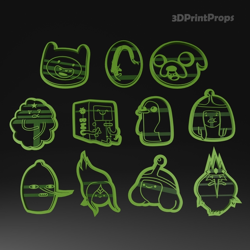 Adventure time cookie cutters set